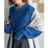 ブルー | ゆるっとシルエットで大人可愛く!ぽわん袖クルーネックPO(長袖) | Classical Elf