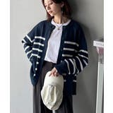 絶妙なすっきりシルエットで、華奢感がかなう。エポレットスリーブボーダーニットカー… | Classical Elf  | 詳細画像37 