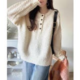 ふんわり愛されスタイル♪前後2wayヘンリーネックニット(長袖) | Classical Elf | 詳細画像5