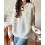 ふんわり愛されスタイル♪前後2wayヘンリーネックニット(長袖) | Classical Elf | 詳細画像6