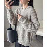 ふんわり愛されスタイル♪前後2wayヘンリーネックニット(長袖) | Classical Elf | 詳細画像20