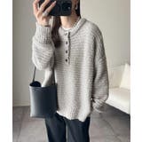 ふんわり愛されスタイル♪前後2wayヘンリーネックニット(長袖) | Classical Elf | 詳細画像24