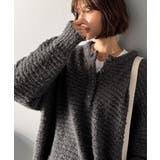 チャコール | ふんわり愛されスタイル♪前後2wayヘンリーネックニット(長袖) | Classical Elf