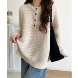 ふんわり愛されスタイル♪前後2wayヘンリーネックニット(長袖) | Classical Elf | 詳細画像35