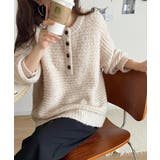 ふんわり愛されスタイル♪前後2wayヘンリーネックニット(長袖) | Classical Elf | 詳細画像39