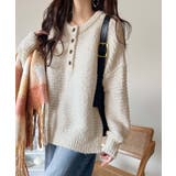 ふんわり愛されスタイル♪前後2wayヘンリーネックニット(長袖) | Classical Elf | 詳細画像2