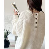 ふんわり愛されスタイル♪前後2wayヘンリーネックニット(長袖) | Classical Elf | 詳細画像3