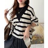 一枚着るだけで、大人の抜け感を演出♪レイヤード風ニットトップス（長袖） | Classical Elf  | 詳細画像12 