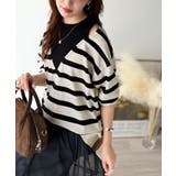 一枚着るだけで、大人の抜け感を演出♪レイヤード風ニットトップス（長袖） | Classical Elf  | 詳細画像14 