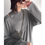 グレー | 一枚着るだけで、大人の抜け感を演出♪レイヤード風ニットトップス（長袖） | Classical Elf 