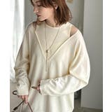 一枚着るだけで、大人の抜け感を演出♪レイヤード風ニットトップス（長袖） | Classical Elf  | 詳細画像1 