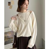 一枚着るだけで、大人の抜け感を演出♪レイヤード風ニットトップス（長袖） | Classical Elf  | 詳細画像2 