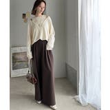 一枚着るだけで、大人の抜け感を演出♪レイヤード風ニットトップス（長袖） | Classical Elf  | 詳細画像4 