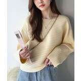 ゆるリブの抜け感。ドルマン袖クルーネックニットトップス(長袖) | Classical Elf | 詳細画像10