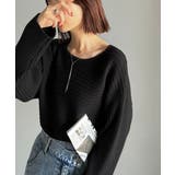 ゆるリブの抜け感。ドルマン袖クルーネックニットトップス(長袖) | Classical Elf | 詳細画像16