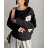 ゆるリブの抜け感。ドルマン袖クルーネックニットトップス(長袖) | Classical Elf | 詳細画像20