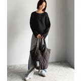 ゆるリブの抜け感。ドルマン袖クルーネックニットトップス(長袖) | Classical Elf | 詳細画像23