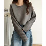 ゆるリブの抜け感。ドルマン袖クルーネックニットトップス(長袖) | Classical Elf | 詳細画像27