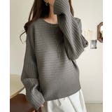 ゆるリブの抜け感。ドルマン袖クルーネックニットトップス(長袖) | Classical Elf | 詳細画像30