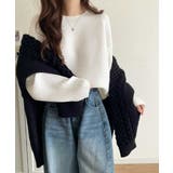 ゆるリブの抜け感。ドルマン袖クルーネックニットトップス(長袖) | Classical Elf | 詳細画像2