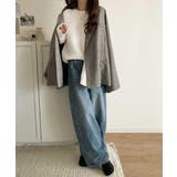 ゆるリブの抜け感。ドルマン袖クルーネックニットトップス(長袖) | Classical Elf | 詳細画像4