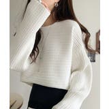 ゆるリブの抜け感。ドルマン袖クルーネックニットトップス(長袖) | Classical Elf | 詳細画像5