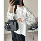 ひとさじの甘さ。微光沢仕立て、シルケット加工ハイネックキャンディスリーブTシャツ… | Classical Elf  | 詳細画像8 