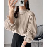 ひとさじの甘さ。微光沢仕立て、シルケット加工ハイネックキャンディスリーブTシャツ… | Classical Elf | 詳細画像25