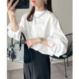 ひとさじの甘さ。微光沢仕立て、シルケット加工ハイネックキャンディスリーブTシャツ… | Classical Elf  | 詳細画像5 