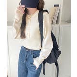 ニットのぬくもりに、少しのアクセント。前後2wayヘンリーネックニットプルオーバ… | Classical Elf | 詳細画像2