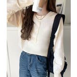 ニットのぬくもりに、少しのアクセント。前後2wayヘンリーネックニットプルオーバ… | Classical Elf | 詳細画像4