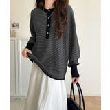 ニットのぬくもりに、少しのアクセント。前後2wayヘンリーネックニットプルオーバ… | Classical Elf | 詳細画像24