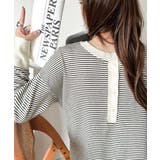 アイボリーボーダーB | ニットのぬくもりに、少しのアクセント。前後2wayヘンリーネックニットプルオーバ… | Classical Elf