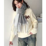 顔まわりに華やぎをプラス♪ バイカラー起毛マフラー | Classical Elf  | 詳細画像10