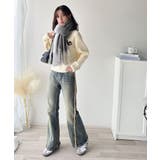 顔まわりに華やぎをプラス♪ バイカラー起毛マフラー | Classical Elf  | 詳細画像12