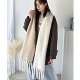 顔まわりに華やぎをプラス♪ バイカラー起毛マフラー | Classical Elf  | 詳細画像4