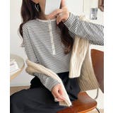 ホワイトボーダー | シンプルだからこそ、こだわりたい。シルケット加工ドット釦ヘンリーTシャツ（長袖） | Classical Elf 