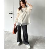 ゆるっとラクして、美脚見え♪ランダムリブ 裾メロウ ストレート イージーパンツ | Classical Elf  | 詳細画像28 