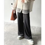 ゆるっとラクして、美脚見え♪ランダムリブ 裾メロウ ストレート イージーパンツ | Classical Elf  | 詳細画像29 