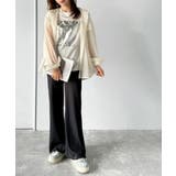 ゆるっとラクして、美脚見え♪ランダムリブ 裾メロウ ストレート イージーパンツ | Classical Elf  | 詳細画像30 