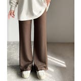 ゆるっとラクして、美脚見え♪ランダムリブ 裾メロウ ストレート イージーパンツ | Classical Elf  | 詳細画像35 