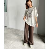 ゆるっとラクして、美脚見え♪ランダムリブ 裾メロウ ストレート イージーパンツ | Classical Elf  | 詳細画像38 