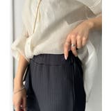 ゆるっとラクして、美脚見え♪ランダムリブ 裾メロウ ストレート イージーパンツ | Classical Elf  | 詳細画像43 