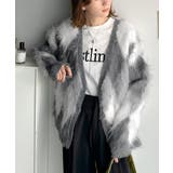 羽織るだけで旬顔＆スタイルアップを叶える◎長起毛アーガイルカーディガン | Classical Elf  | 詳細画像14 