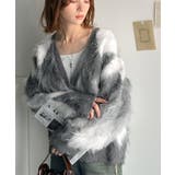 チャコール | 羽織るだけで旬顔＆スタイルアップを叶える◎長起毛アーガイルカーディガン | Classical Elf 