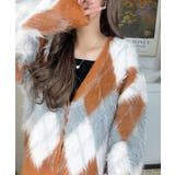 羽織るだけで旬顔＆スタイルアップを叶える◎長起毛アーガイルカーディガン | Classical Elf  | 詳細画像21 