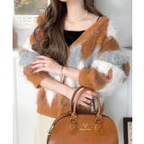 羽織るだけで旬顔＆スタイルアップを叶える◎長起毛アーガイルカーディガン | Classical Elf  | 詳細画像24 