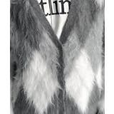 羽織るだけで旬顔＆スタイルアップを叶える◎長起毛アーガイルカーディガン | Classical Elf  | 詳細画像30 