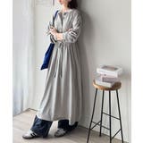 大人リラクシーで抜け感を。胸刺繍配色デザインヘンリーネックロングワンピース | Classical Elf  | 詳細画像10 