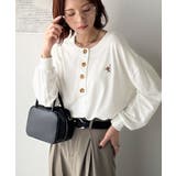 着回し力抜群♪リラックスシルエットで程よい抜け感◎胸刺繍ヘンリーネックトップス | Classical Elf  | 詳細画像7 